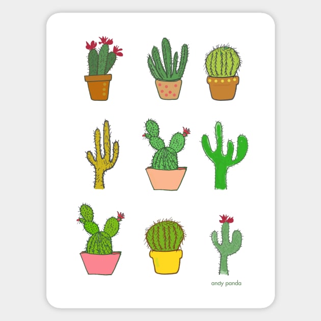 Colorful cactus Sticker by AndyPanda